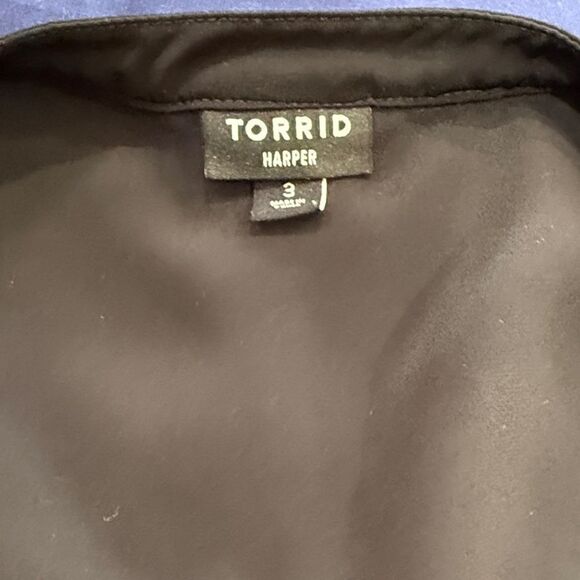 Torrid Harper Elegant Black Women's Top Short Sleeve Size 3 Plus size - Picture 4 of 4